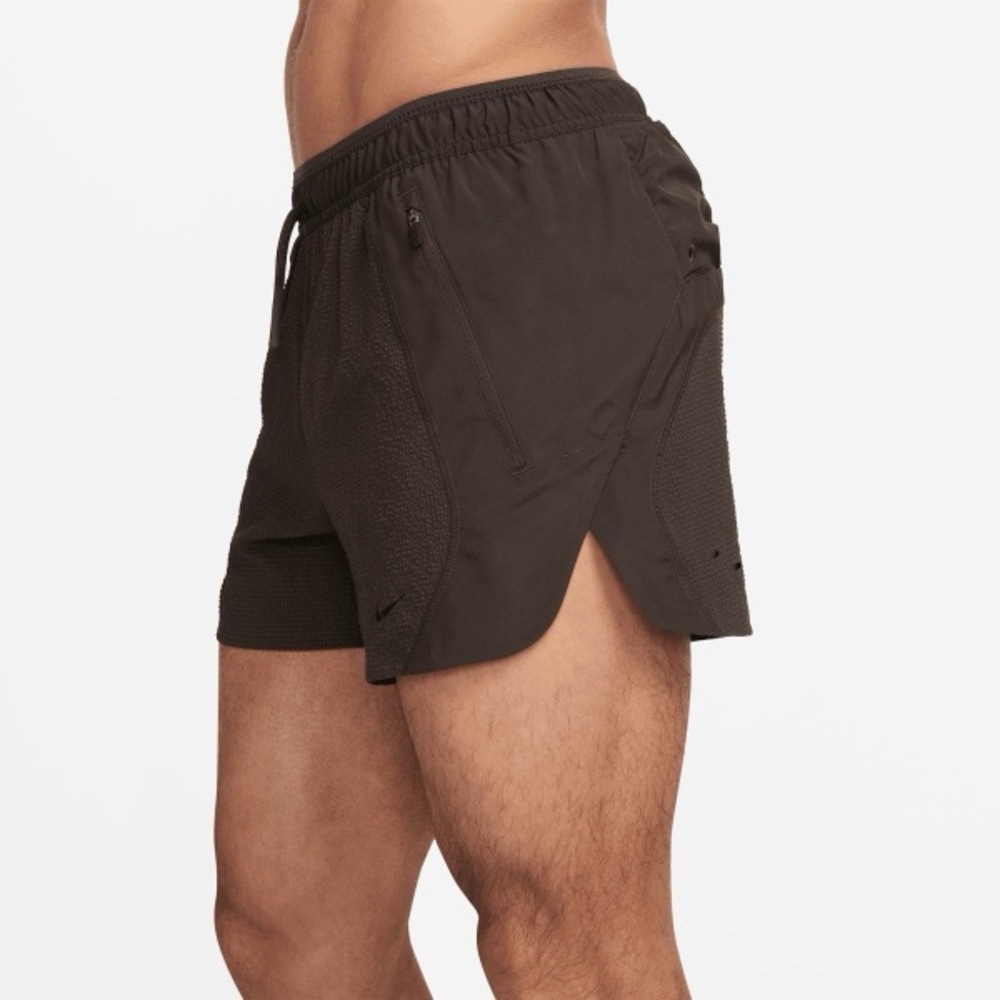 Nike Dri-Fit ADV Run 5" Brief Lined Running Shorts Brown Mens Size M HV2008-237 - Picture 4 of 6